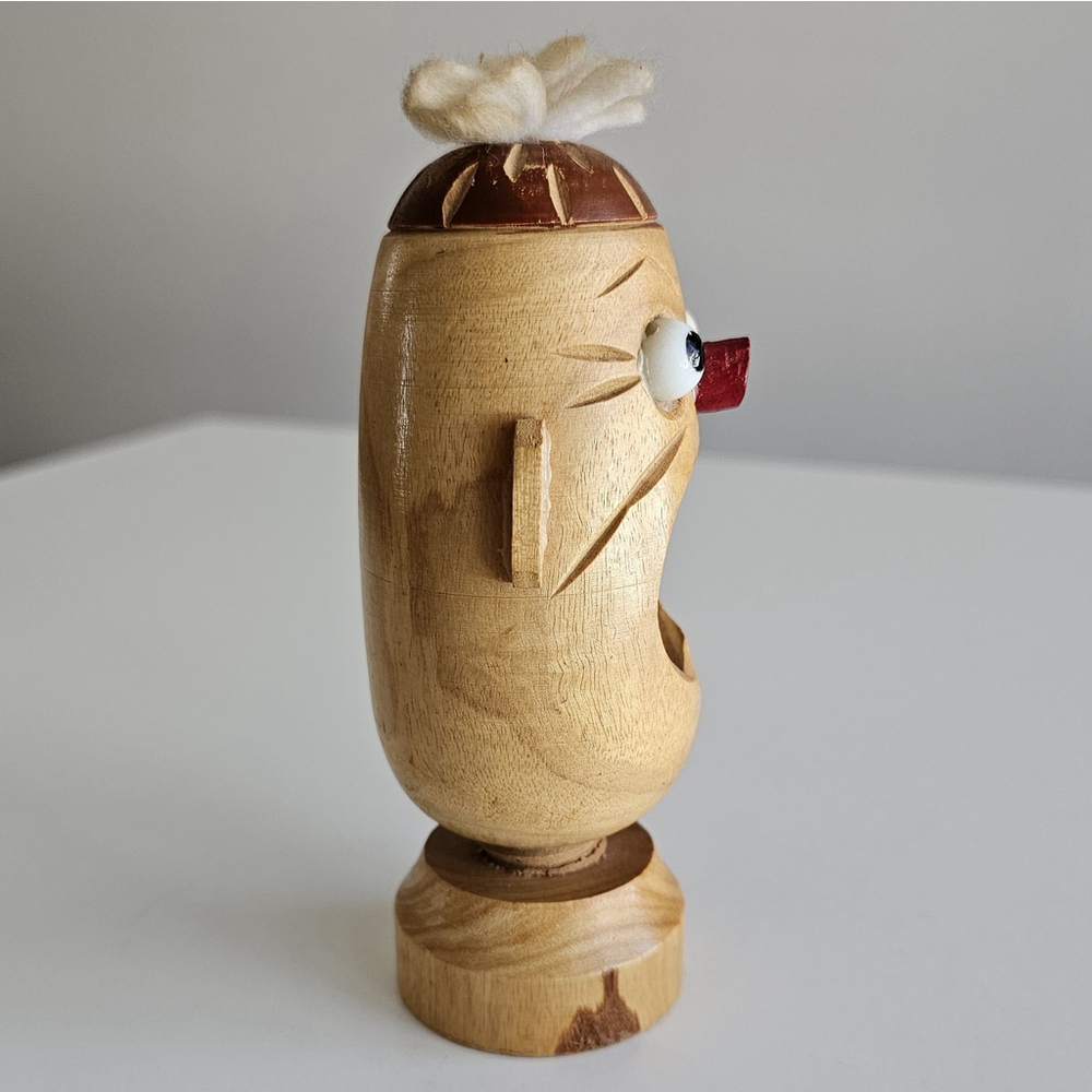 Vintage 1940s Japanese Folk Art Character Nutcracker Wooden Figural Nutcracker - Picture 6 of 7
